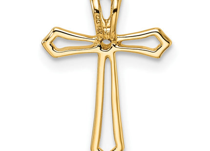 14K gold cross pendant, another view