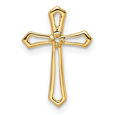 14K gold cross pendant