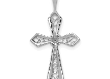 14k White Gold AA Diamond Passion Cross Pendant (Style PM5021-001-WA)