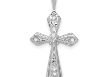 14k White Gold AA Diamond Passion Cross Pendant (Style PM5021-001-WA)