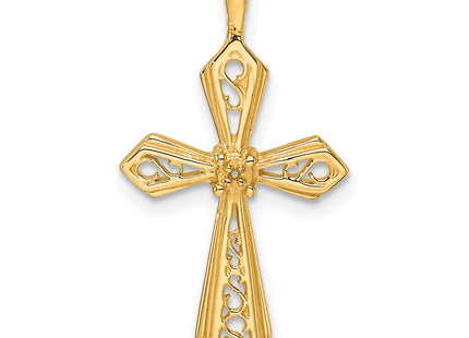 14K gold cross pendant