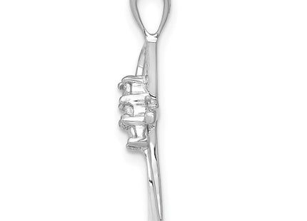 14k White Gold .. Diamond Cross Pendant (Style PM5023-001-WA)