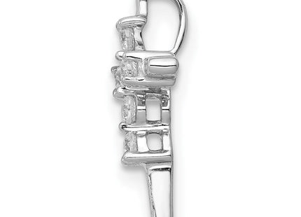 14k White Gold 1/. Diamond Cross Chain Slide (Style PM5024-016-WA)