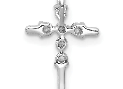 14k White Gold 1/. Diamond Cross Chain Slide (Style PM5024-016-WA)