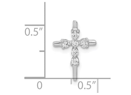 14k White Gold 1/. Diamond Cross Chain Slide (Style PM5024-016-WA)