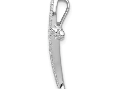 14k White Gold 1/. Diamond Cross Chain Slide (Style PM5029-025-WA)