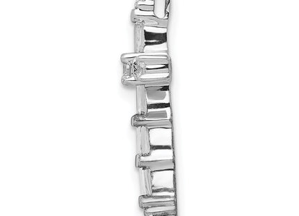 14k White Gold 1/. Diamond Cross Chain Slide (Style PM5033-033-WA)