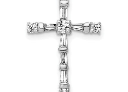 14k White Gold 1/. Diamond Cross Chain Slide (Style PM5033-033-WA)