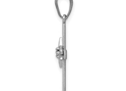 14k White Gold .. Diamond Cross Pendant (Style PM5037-001-WA)