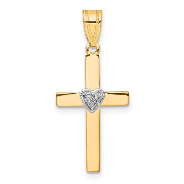 14k Two-tone Pendants Style PM5038 - Classique Jewelry Inc.