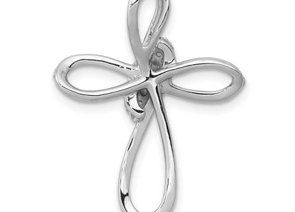 14k White Gold 1/. Diamond Cross Chain Slide (Style PM5050-033-WA)