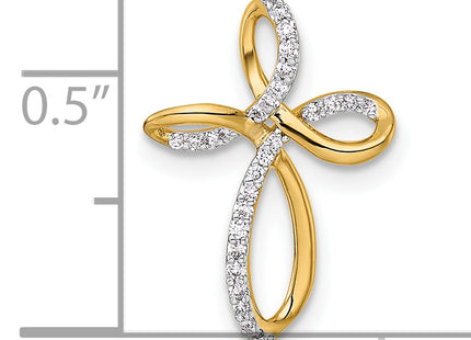 14k Diamond Cross Chain Slide