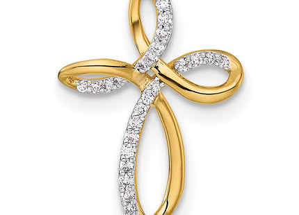 14k Diamond Cross Chain Slide
