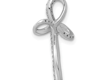 14k White Gold 1/. Diamond Cross Chain Slide (Style PM5051-016-WA)
