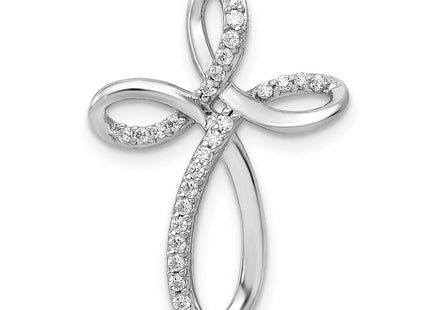 14k White Gold 1/. Diamond Cross Chain Slide (Style PM5051-016-WA)
