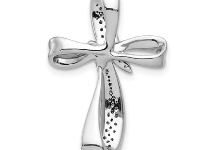 14k White Gold 1/. Diamond Cross Chain Slide (Style PM5053-025-WA)