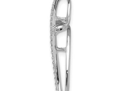 14k White Gold 1/. Diamond Cross Chain Slide (Style PM5056-020-WA)