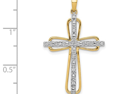 14k Yellow & Rhodium Pendants Style PM5066 - Classique Jewelry Inc.
