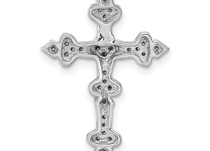 14k White Gold 1/. Diamond Filigree Cross Chain Slide (Style PM5069-016-WA)