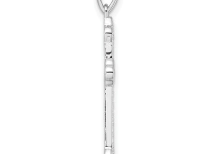14k White Gold .. Diamond Cross Pendant (Style PM5077-010-WA)