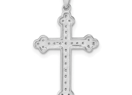 14k White Gold .. Diamond Cross Pendant (Style PM5077-010-WA)