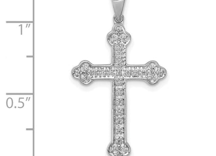 14k White Gold .. Diamond Cross Pendant (Style PM5077-010-WA)