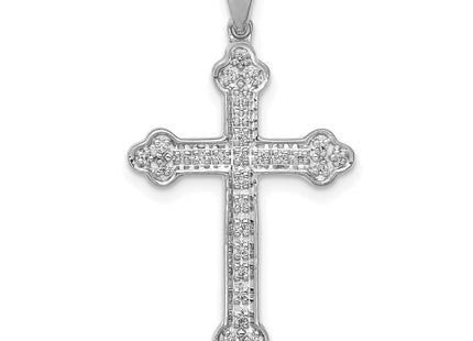 14k White Gold .. Diamond Cross Pendant (Style PM5077-010-WA)