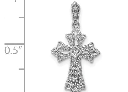 14k White Gold 1/. Diamond Fancy Cross Pendant (Style PM5088-010-WA)