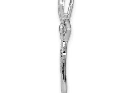14k White Gold 1/. Diamond Cross Chain Slide (Style PM5089-008-WA)