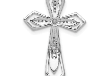 14k White Gold 1/. Diamond Cross Chain Slide (Style PM5089-008-WA)