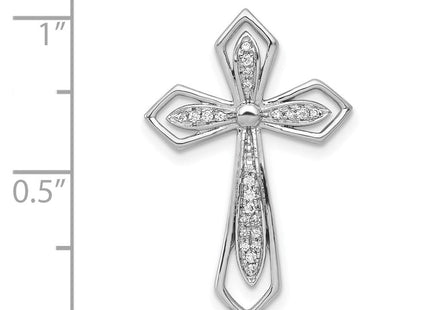 14k White Gold 1/. Diamond Cross Chain Slide (Style PM5089-008-WA)