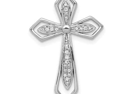 14k White Gold 1/. Diamond Cross Chain Slide (Style PM5089-008-WA)