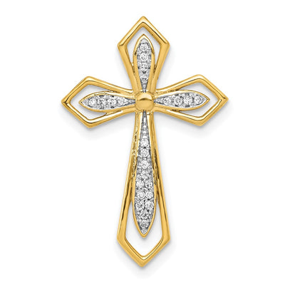 14K gold diamond cross chain