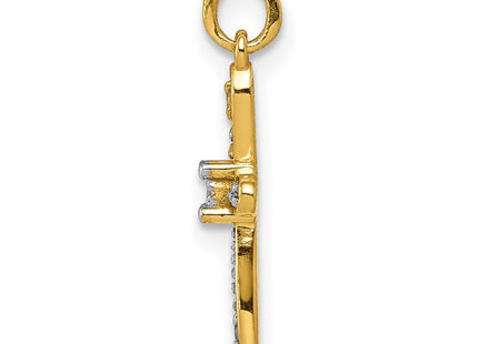 14k Yellow & Rhodium Jewelry Style PM5091 - Classique Jewelry Inc.