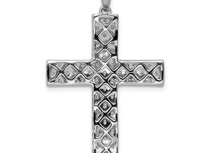 14k White Gold . Diamond Latin Cross Pendant (Style PM5098-100-WA)