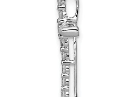 14k White Gold 1/. Diamond Cross Chain Slide (Style PM5102-025-WA)