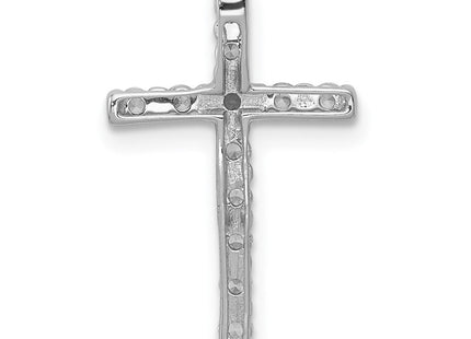 14k White Gold 1/. Diamond Cross Chain Slide (Style PM5102-025-WA)