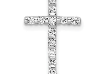 14k White Gold 1/. Diamond Cross Chain Slide (Style PM5102-025-WA)