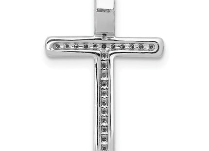14k White Gold 1/. Diamond Cross Chain Slide (Style PM5103-010-WA)