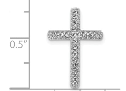 14k White Gold 1/. Diamond Cross Chain Slide (Style PM5103-010-WA)