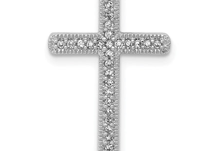 14k White Gold 1/. Diamond Cross Chain Slide (Style PM5103-010-WA)