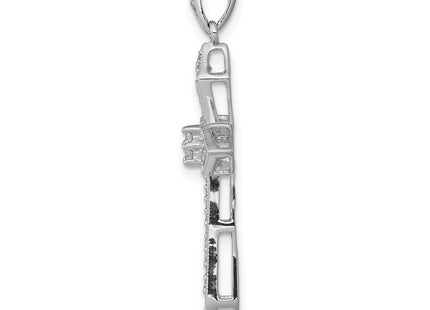 14k White Gold 1/. Diamond Passion Cross Pendant (Style PM5104-033-WA)