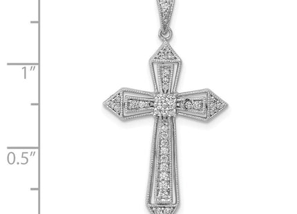 14k White Gold 1/. Diamond Passion Cross Pendant (Style PM5104-033-WA)
