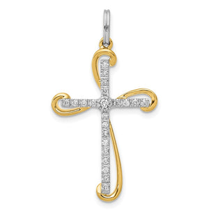 14k Two-tone Pendants Style PM5106 - Classique Jewelry Inc.