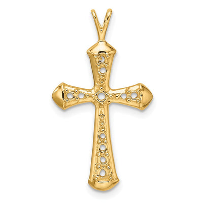 14K gold cross pendant