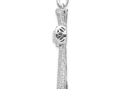 14k White Gold .. Diamond Cross Pendant (Style PM5122-100-WA)