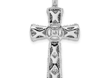14k White Gold .. Diamond Cross Pendant (Style PM5122-100-WA)