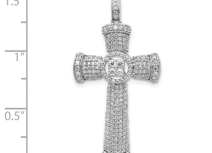 14k White Gold .. Diamond Cross Pendant (Style PM5122-100-WA)