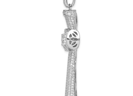 14k White Gold .. Diamond Cross Pendant (Style PM5122-175-WA)