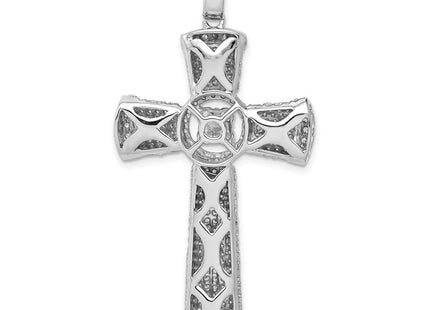 14k White Gold .. Diamond Cross Pendant (Style PM5122-175-WA)